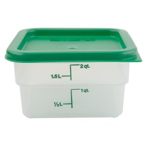 Container Square w Lid, PP 2Qt