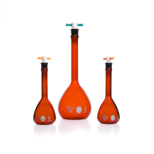 Volumetric Flask, Class A, with Color-Coded PTFE Stopper,25ML