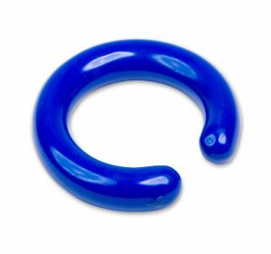 Vinyl-Coated Lead Rings (C shape), fits 125 to 500 mL, Blue