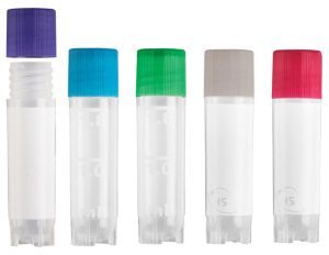Cryogenic Vial 2.0mL assorted Color Lids, Assorted