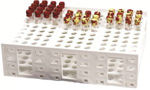 Mega Rack Tube Rack for 13-16mm Tubes, White