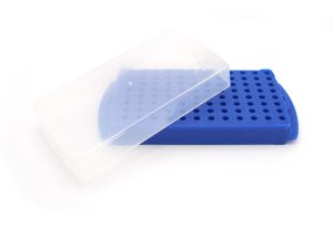 96-Well Reversible Tube Rack, Blue