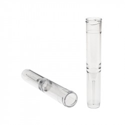 Sample tube, 4'' threaded 2.5 ml , False Bottom,PS