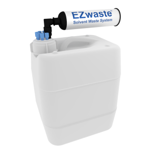 EZwaste SQ DOT Container, 10 Liter, HDPE, 51mm, 6x 1/16” OD Tube Fittings, One Exhaust Filter, w..., 1/EA