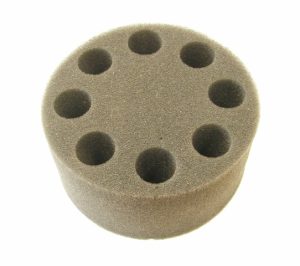 Foam Tube Insert for 8 test tubes Ø20mm, requires with Universal Adapter
