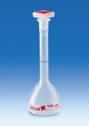 Volumetric Flask, PMP, NS Stopper, PP, Class A, 25mL, pk 2