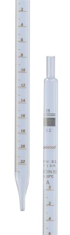 Borosil Graduated Serological pipettes Class B, ISO 835, USP Type I, 5 mL (5*0.05)