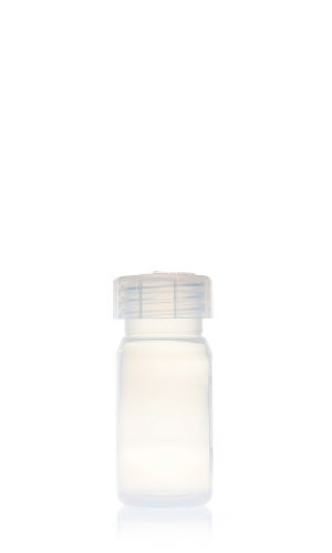 EZBio® Pure PFA Bottle, 50mL, Closed 33mm Cap Natural, Sterilized, 1/EA