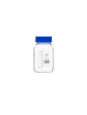 United Scientific™ MEDIA/STORAGE BOTTLES, WIDE MOUTH, SQUARE, BOROSILICATE, 500ML
