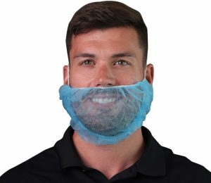 Nylon Honeycomb Beard Cover, White, 10/100, 19"