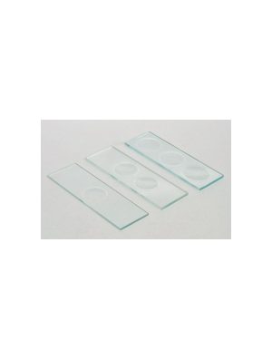 United Scientific™ CONCAVITY SLIDES, GLASS, 3 CONCAVITIES, PK/12