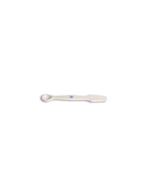 United Scientific™ SPATULA WITH SPOON, PORCELAIN, 260MM