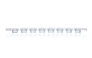 PCR 8-strip domed caps for full skirt PCR plates, clear, bag of 300