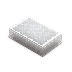 Axygen 96 Well Clear V-Bottom 600µL Polypropylene Deep Well Plate, 5 per Pack, Nonsterile