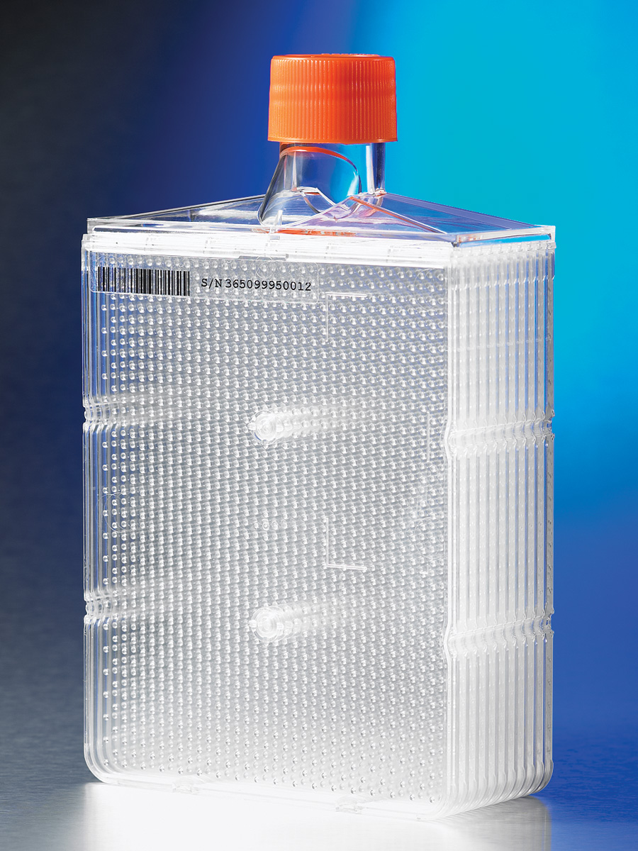 Corning CellBIND Surface HYPERFlask M Cell Culture Vessel, Treated, Sterile, Bar Coded, 4 per Bag, 24 per Case
