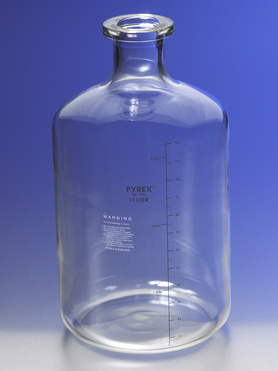 PYREX 9.5L Solution Carboy with Tooled Neck and Graduations