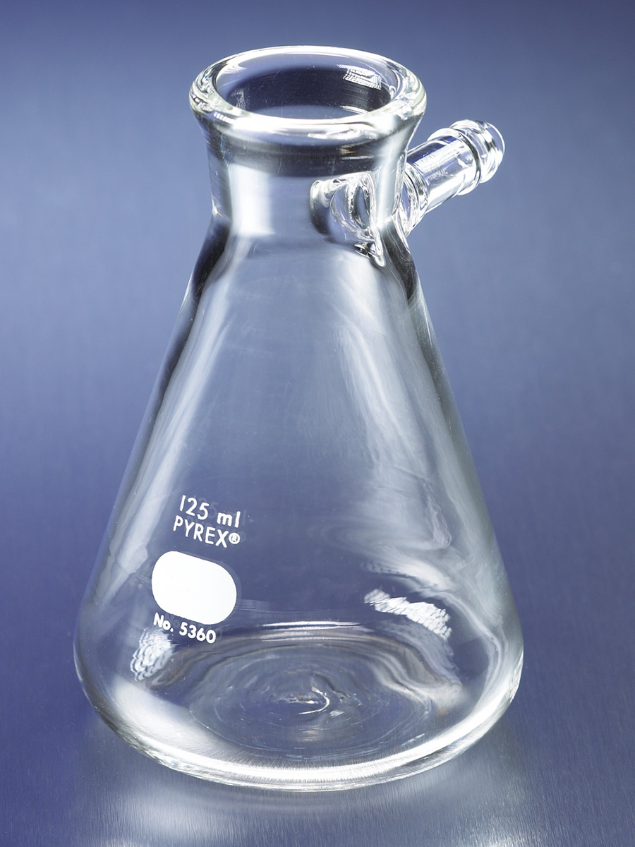 PYREX125mL Micro Filtering Flasks with Sidearm Tubulation