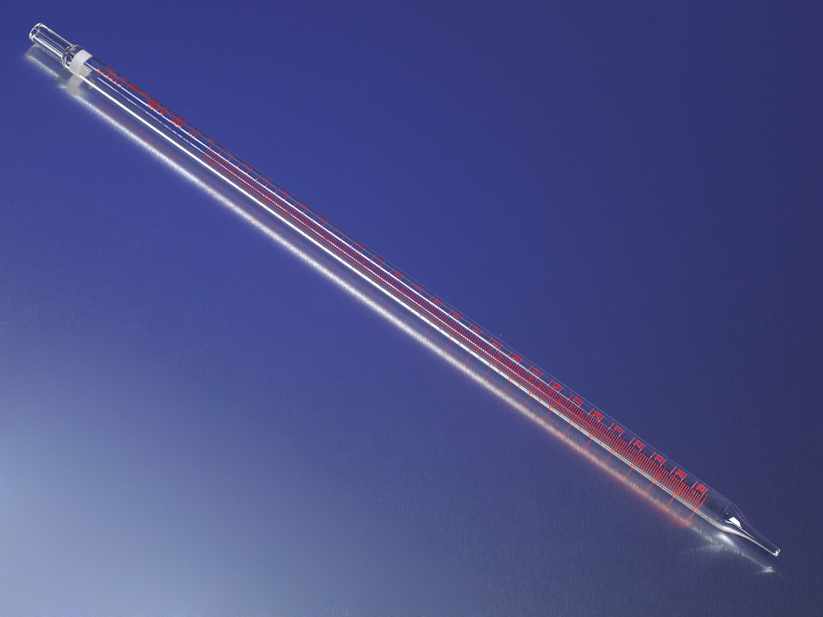 PYREX 10mL Reusable Measuring Pipets, TD, Color-Coded, Colored Markings