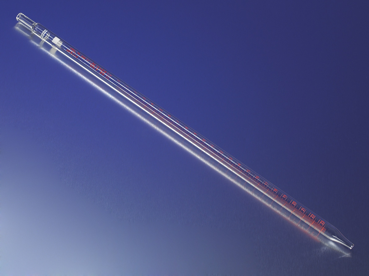 PYREX 10mL Reusable Wide Tip Serological Pipets, TD, Color-Coded, Colored Markings