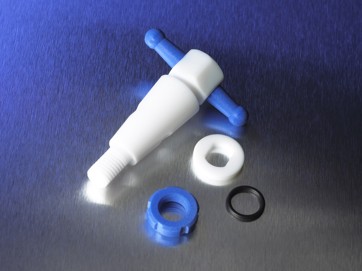 Replacement PTFE Product Standard 2mm Straight Bore Stopcock Plug Assembly
