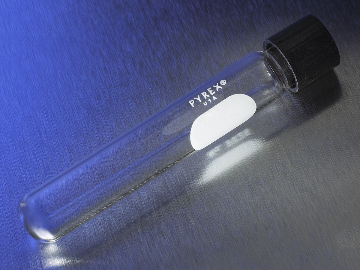 PYREX 70mL Screw Cap Culture Tubes with PTFE Lined Phenolic Caps, 25x200mm